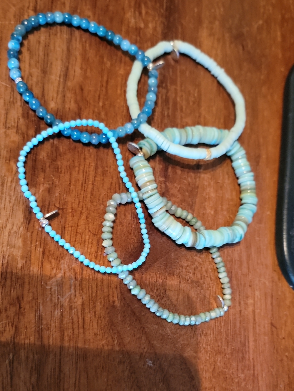 Rlbycl Turquoise Beaded Stretch Bracelet Set - Women Jewelry